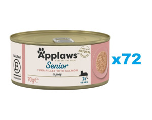 APPLAWS Cat Senior Thunfisch mit Lachs in Gelee für Senioren 72x 70g