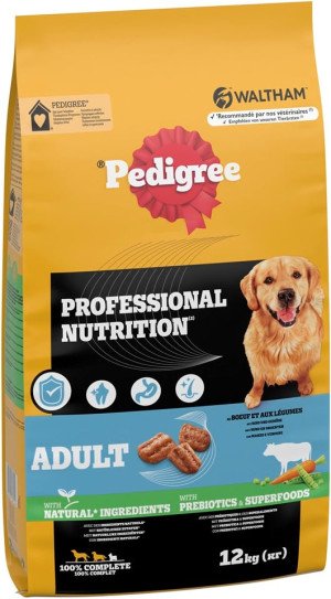 PEDIGREE Professional Nutrition Adult mit Rind und Gemüse für große und mittelgroße Hunde 12 kg