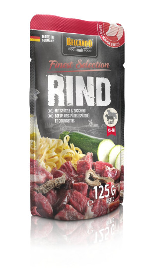 BELCANDO Finest Selection Wołowina z kluskami i cukinią 12x125 g mokra karma dla psa