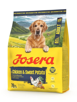 JOSERA Adult Chicken and Sweet Potato 12x900g bezzbożowa karma dla aktywnych psów