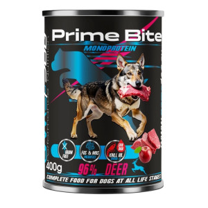 GAME DOG Prime Bite Hirsch mit Apfel Nassfutter für Hunde jeden Alters 400g