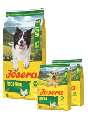 JOSERA Light Vital für Hunde zur Unterstützung der Gewichtskontrolle 12,5kg  + 2x900g GRATIS