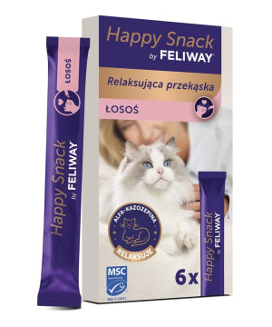FELIWAY Happy Snack Łosoś 6x15 g kremowa przekąska dla kotów