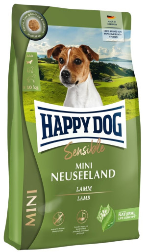 HAPPY DOG Sensible Mini Neuseeland Lamm Trockenfutter mit Lamm und Reis für kleine empfindliche Hunde 4 kg