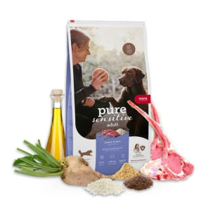 MERA Dog Pure Sensitive Adult Lamb Rice Trockenfutter mit Lamm und Reis für empfindliche Hunde 4 kg