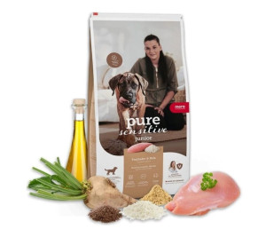 MERA Dog Pure Sensitive Junior Turkey Rice Trockenfutter mit Pute und Reis für empfindliche Welpen 4 kg