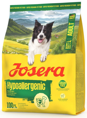 JOSERA Hypoallergenic Adult 900g bezzbożowa karma dla wrażliwych psów z owadami