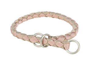 TRIXIE Cavo Zughalsband für Hunde S: 30–36 cm/o 12 mm rosa/beige
