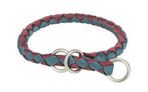 TRIXIE Cavo Zughalsband für Hunde XS–S: 25–31 cm/o 12 mm bordaux/petrol