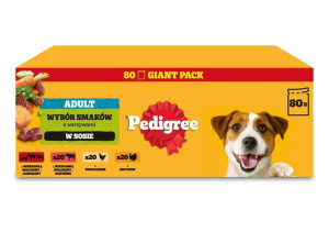 PEDIGREE Nassfutter Mix Geschmacks in Soße für adulte Hunde 80x100 g