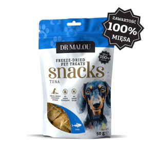 DR MALOU Fleischwürfel aus 100 % gefriergetrocknetem Thunfischfleisch, 50 g Hundeleckerli