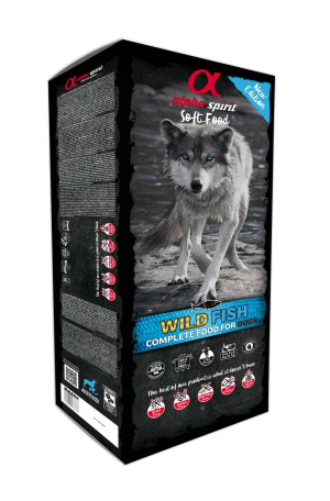 ALPHA SPIRIT Dog Complete Soft Food Wild Fish 9kg (45 x 200 g)