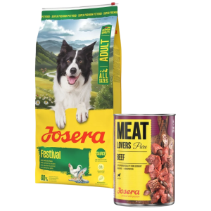 JOSERA Festival mit leckerer Soße für wählerische Hunde 12,5 kg + 800g GRATIS