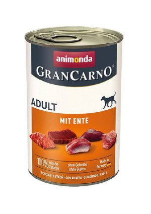 ANIMONDA GranCarno Nassfutter Schweinefleisch mit Ente für adulte Hunde getreidefrei 24x400 g