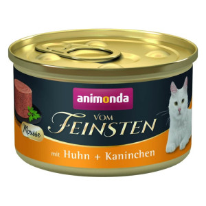 ANIMONDA Vom Feinsten Nassfutter mit Huhn und Kaninchen Mousse für adulte Katzen getreidefrei 85g