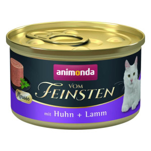 ANIMONDA Vom Feinsten Nassfutter mit Huhn und Lamm Mousse für adulte Katzen getreidefrei 85g