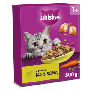 WHISKAS Trockenfutter mit Lammfleisch für adulte Katzen 800g