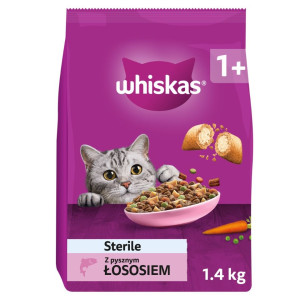 WHISKAS Sterile Trockenfutter mit Lachs  für Katzen nach der Kastration 1,4 kg