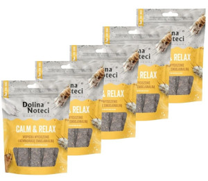 DOLINA NOTECI Smart Chews Calm & Relax Unterstützung bei der Stressreduktion, getrocknete Leckerlis für Hunde 5x100g
