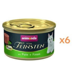 ANIMONDA Vom Feinsten Nassfutter mit Huhn und Thunfisch Mousse für adulte Katzen getreidefrei 6x85g