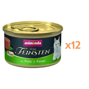ANIMONDA Vom Feinsten Nassfutter mit Pute und Fasan Mousse für adulte Katzen getreidefrei 12x85 g