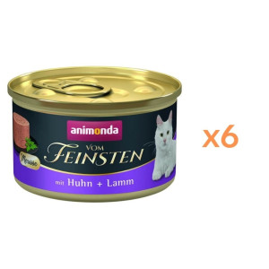 ANIMONDA Vom Feinsten Nassfutter mit Huhn und Lamm Mousse für adulte Katzen getreidefrei 6x85g
