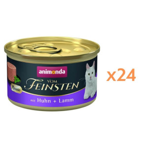 ANIMONDA Vom Feinsten Nassfutter mit Huhn und Lamm Mousse für adulte Katzen getreidefrei 24x85g