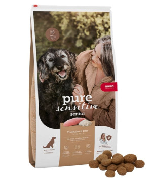 MERA Pure Sensitive Senior Trockenfutter mit Truthahn unf Reis für ältere, sensible Hunde aller Rassen 12,5 kg
