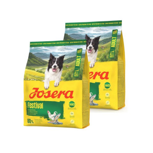 JOSERA Festival Trockenfutter mit Lachs und Huhn mit Soße für wählerische adulte Hunde alle Rassen 2x900g