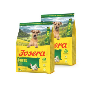 JOSERA Senior Balance Trockenfutter mit Huhn und Reis für ältere Hunde alle Rassen fettarm 2x900g