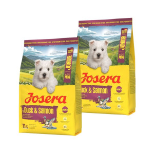 JOSERA Duck and Salmon Junior Mini für die gesunde Entwicklung von Welpen kleiner Rassen 2x3kg