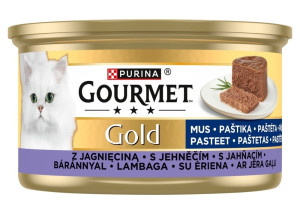 GOURMET Gold Nassfutter mit Lamm Mousse für adulte Katzen 12x85g