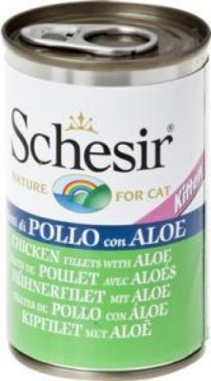 SCHESIR Nassfutter Hühnchenfilet mit Aloe für Kätzchen 6x140g
