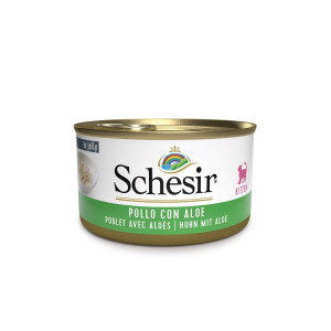 SCHESIR Nassfutter Huhn mit Aloe für Kätzchen 6x85g