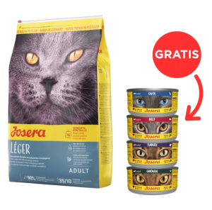 JOSERA Cat Leger 10 kg + 4 Dosen GRATIS