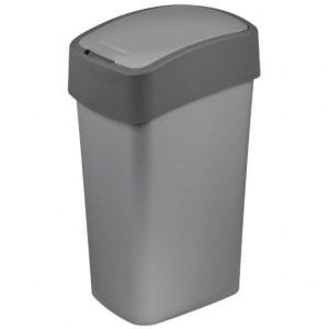 CURVER Mülleimer FLIP BIN 45L silber/grau
