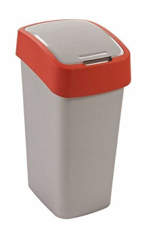 CURVER Mülleimer FLIP BIN 45L silber/rot