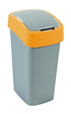 CURVER Mülleimer FLIP BIN 45L silber/orange