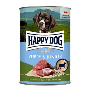 HAPPY DOG Sensible Puppy Junior Nassfutter Lamm und Reis für Welpen 400 g