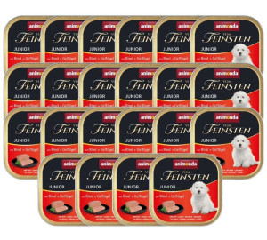 ANIMONDA vom Feinsten Junior Nassfutter mit Rind und Geflügel für Junior Welpen 22x150g