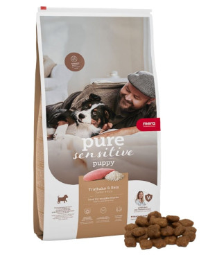 Mera Pure Sensitive Puppy Turkey & Rice Trockenfutter für Welpen und säugende Hündinnen 4 kg