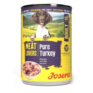 JOSERA Meat Lovers Nassfutter mit Pute für adulte Hunde getreidefrei 400 g