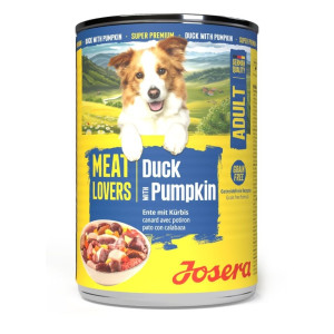 JOSERA Meat Lovers Nassfutter mit Ente und Kürbis für adulte Hunde getreidefrei 400 g