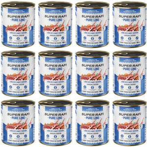 SUPER RAFI Pure Line Nassfutter Lamm mit Süßkartoffeln für adulte Hunde getreidefrei 12x800g
