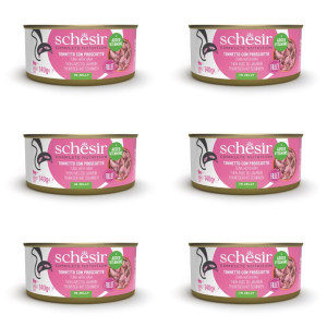 SCHESIR Nassfutter Thunfisch mit Schinken für Katzen 6x140 g