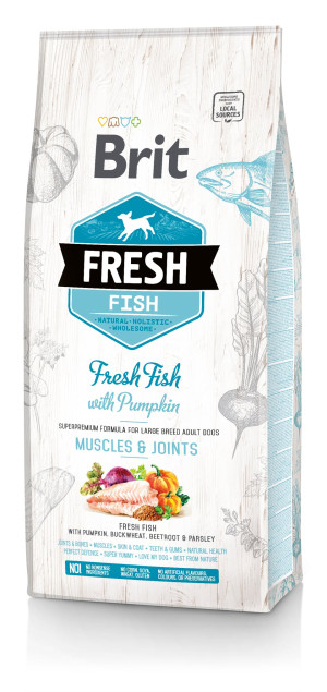 BRIT Fresh Fish with Pumpkin Adult Large Muscles & Joints 2,5 kg