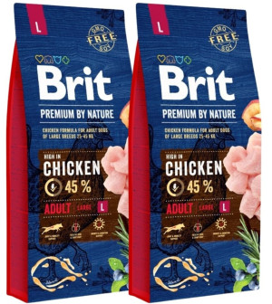 BRIT Premium By Nature Adult Large L 15 kg x 2