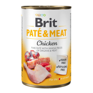BRIT Pate&Meat chicken 400 g Hühnerpastete für Hunde