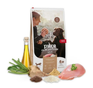 MERA Dog Pure Sensitive Adult Turkey Rice Trockenfutter mit Pute und Reis für empfindliche Hunde 4 kg