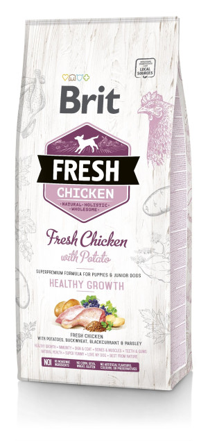 BRIT Fresh chicken with potato puppy healthy growth 2,5 kg